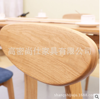 蝴蝶椅北歐簡約實木餐椅靠背椅時尚布藝椅子白橡木餐椅廠家批發(fā)