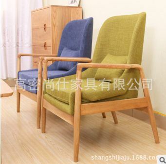韓式沙發(fā)實木沙發(fā)小戶型北歐簡約白橡木沙發(fā)椅組合休閑椅子批發(fā)