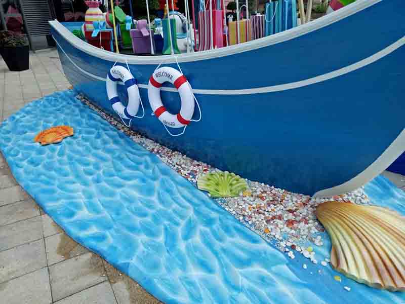 陸地景觀木船裝飾船廣州木船廠家直銷(xiāo)海盜船歐式仿古帆船