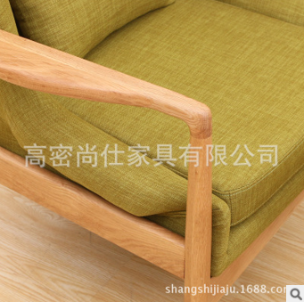 韓式沙發(fā)實木沙發(fā)小戶型北歐簡約白橡木沙發(fā)椅組合休閑椅子批發(fā)