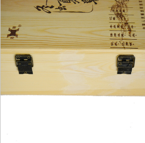 雙支補(bǔ)酒木盒翻蓋式酒盒定做可印制LOGO燙印白酒包裝木盒定制  雙支補(bǔ)酒木盒翻蓋式酒盒定制