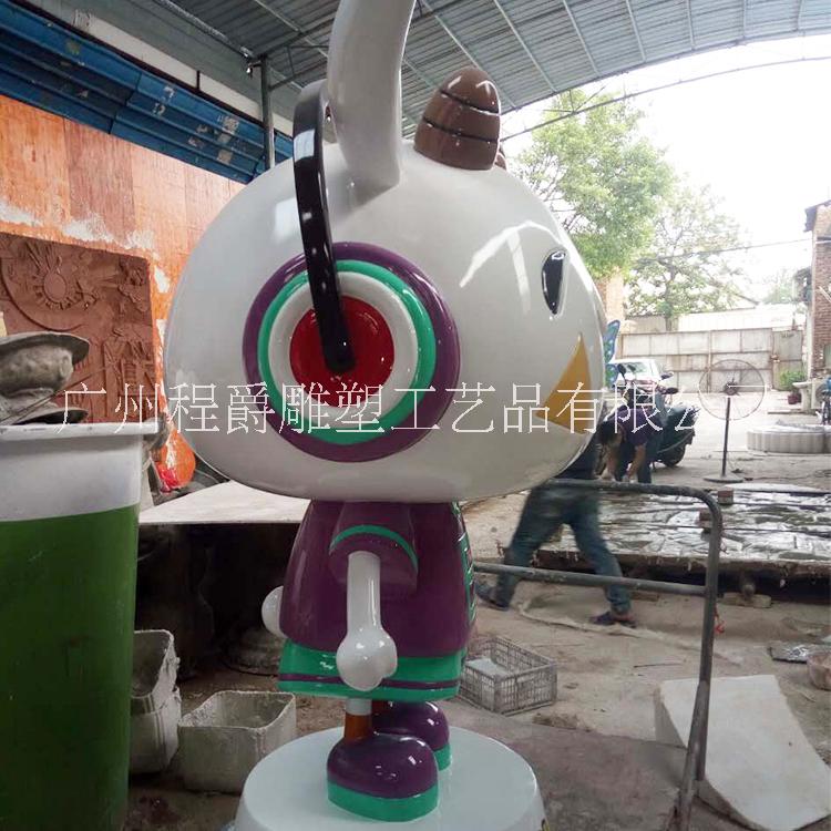 廣州廠家專業(yè)定做玻璃鋼卡通公仔雕塑百事通創(chuàng)意卡通造型公司展廳裝飾品