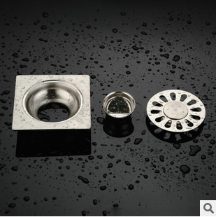 不銹鋼方形防臭地漏 妙浴不銹鋼浴室廚房地漏 下水道過濾器批發(fā)