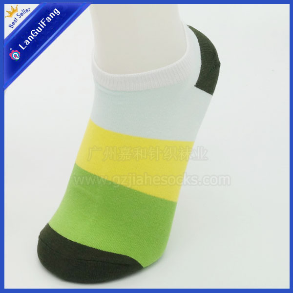 寬條紋薄款女船襪 純棉女襪 廣州女襪子廠家加工訂做女襪