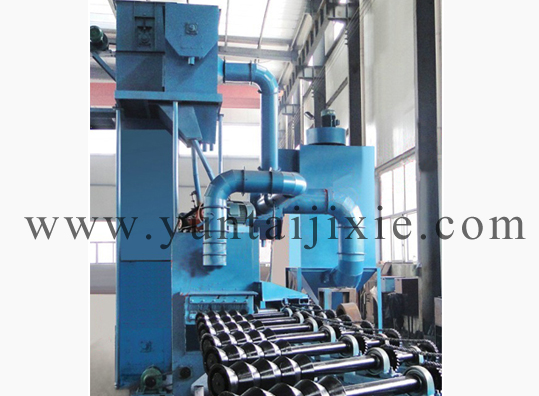 青島云泰拋丸機廠家供應(yīng) 鋼管外壁拋丸清理機