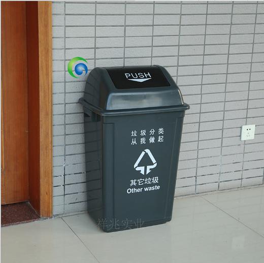 (廠家直銷）60升新料加厚垃圾桶 辦公物業(yè)戶內(nèi)外環(huán)衛(wèi)塑料垃圾桶