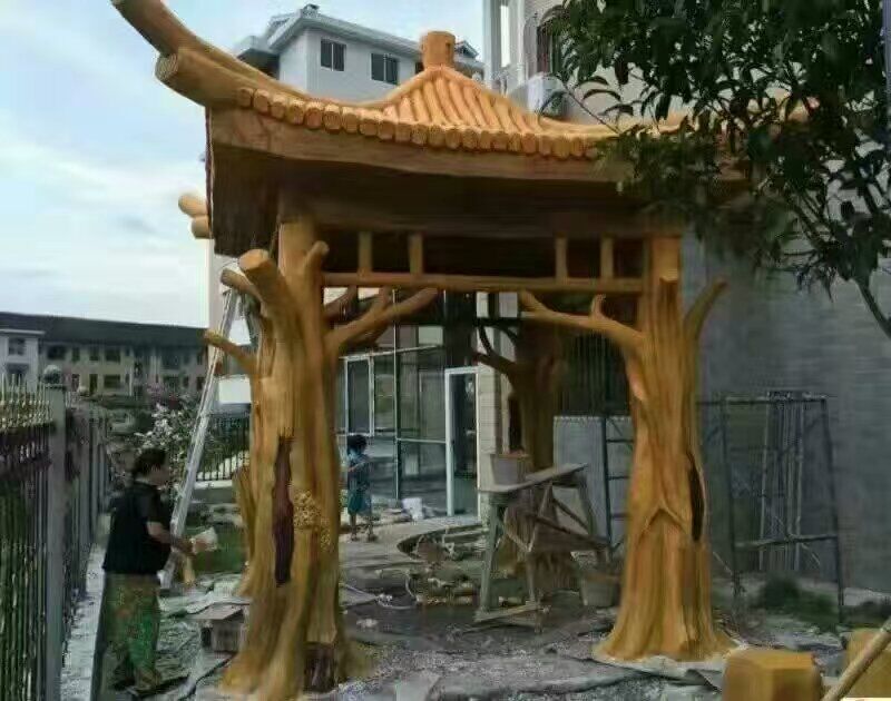塑石仿木涼亭 塑石仿木涼亭設(shè)計(jì)