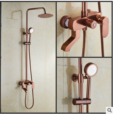 恒溫花灑淋浴花灑 全銅增壓龍頭花灑套裝 圓形升降頂噴花灑