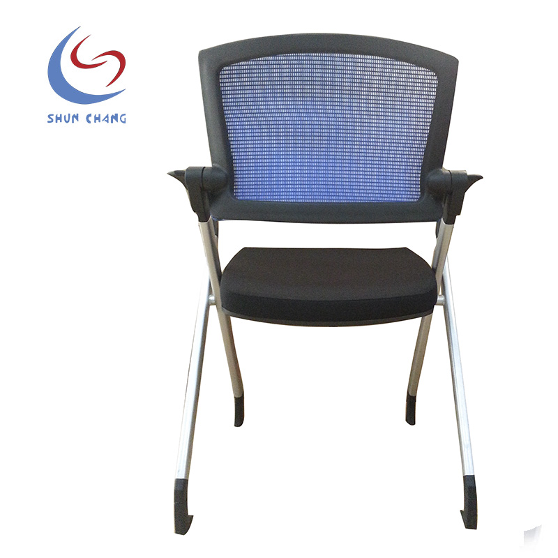 職員培訓椅帶寫字板會議室辦公折疊椅網布家用 電腦椅子批發(fā)直銷