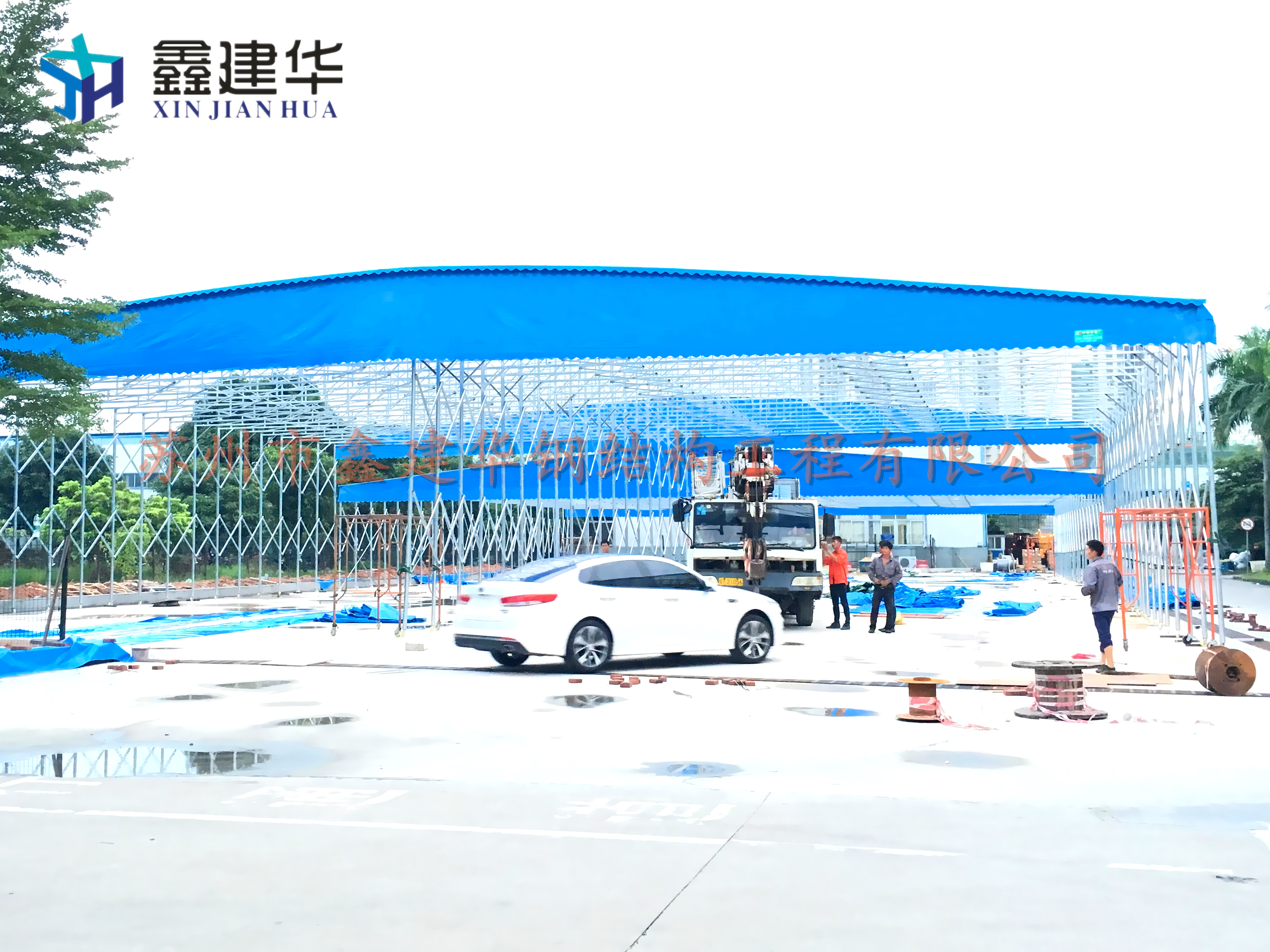 上海 定制推拉篷倉庫推拉棚大型倉庫篷 推拉雨棚 推拉帳篷