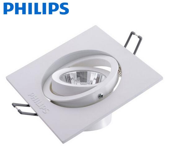 飛利浦LED格柵射燈明皓GD022B斗膽燈led方形嵌入射燈6w12w18w