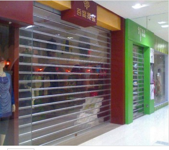 廣州不碎膠水晶PC片、不銹鋼管、鋁合金管 水晶卷閘門系列