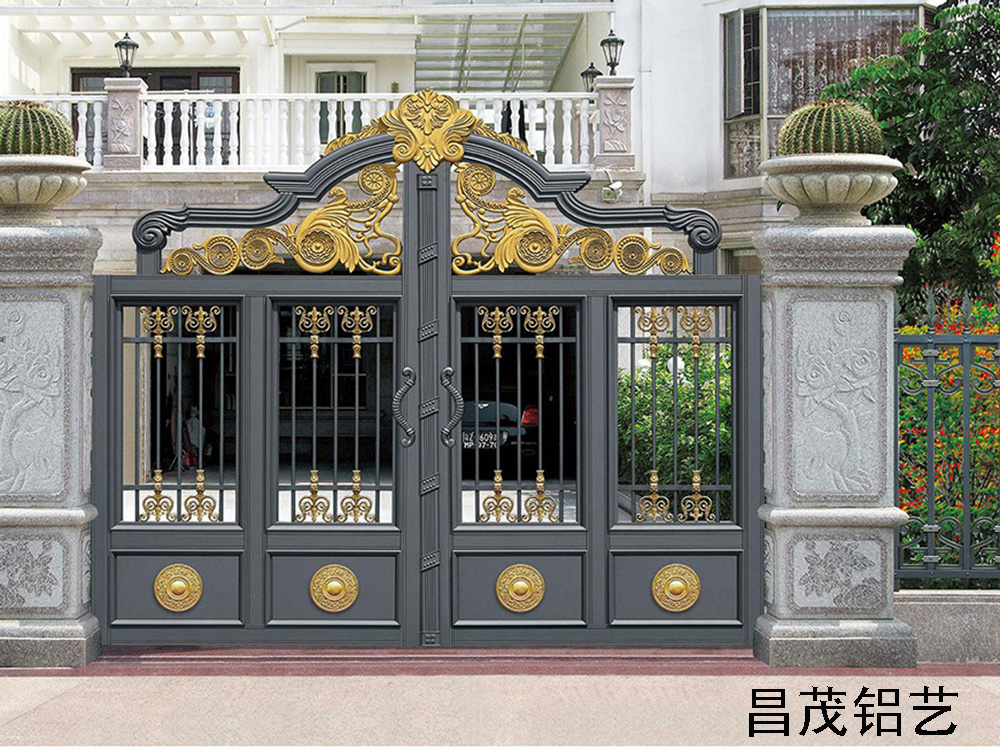 鋁藝大門供應(yīng)商供應(yīng)青島煙臺(tái)威海天津大門鋁藝庭院門圍墻鋁大門