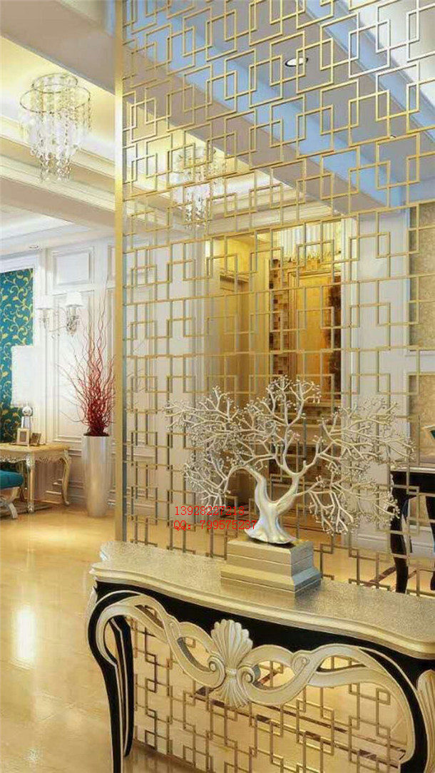 鈦金鋁雕屏風(fēng)隔斷浮雕背景墻