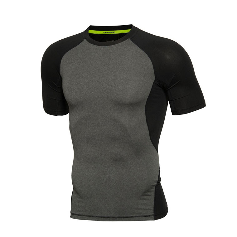 緊身速干短袖T恤 圓領吸汗速干T恤 運動籃球健身訓練晨跑速干T恤 訓練服