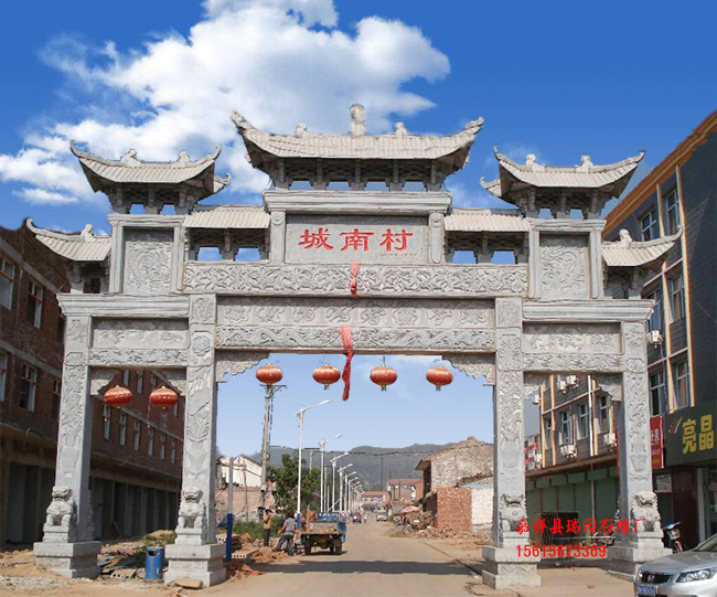 嘉祥瑞園石雕-石牌樓農(nóng)村石牌樓的作用和含義