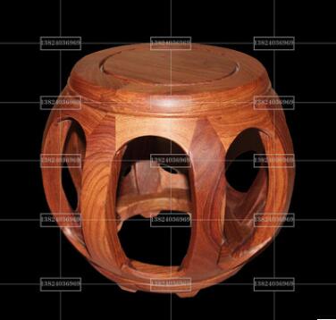 新會紅木家具廠家批發(fā)中式仿古全實木花梨木家具圓凳鼓凳換鞋凳子