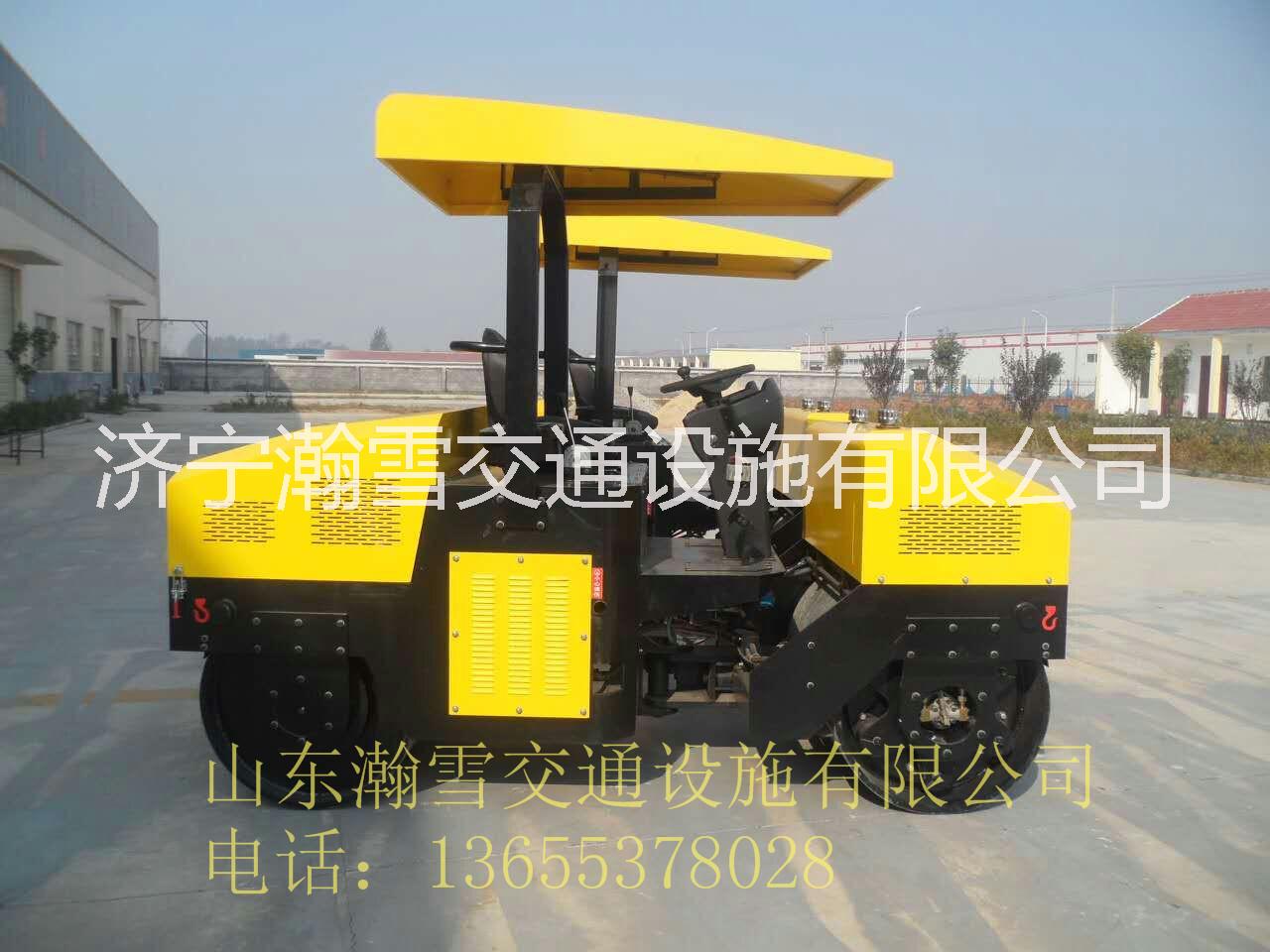 瀚雪手扶座駕大鋼輪小單壓路機