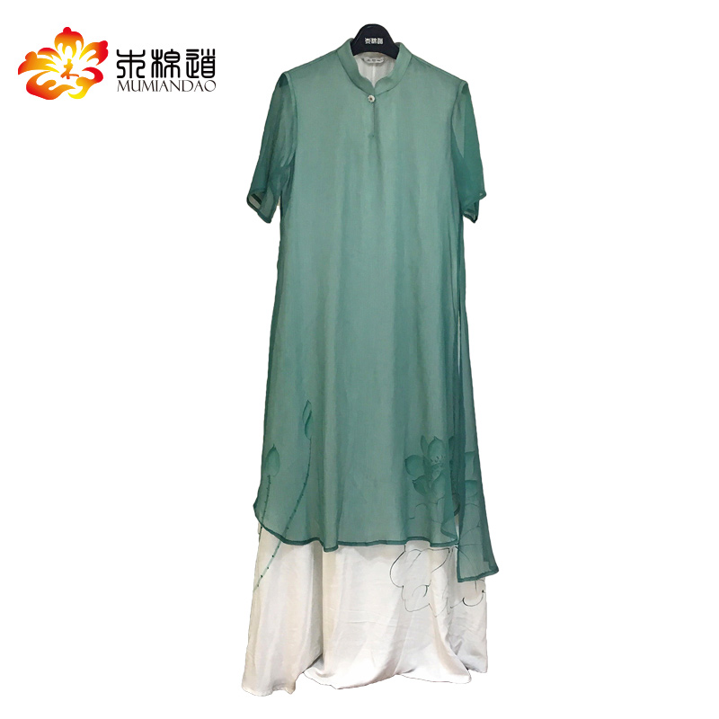唐裝 中國(guó)風(fēng)棉麻女裝真絲連衣裙批發(fā)