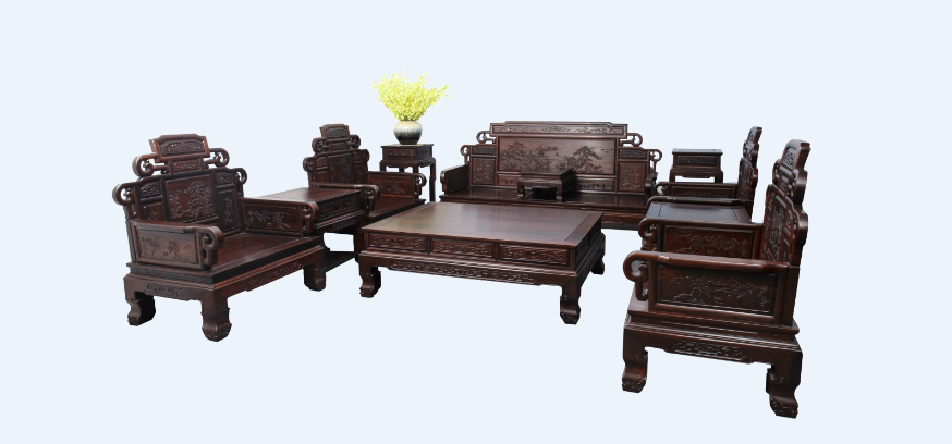 東非酸枝和諧如意沙發(fā)11件套