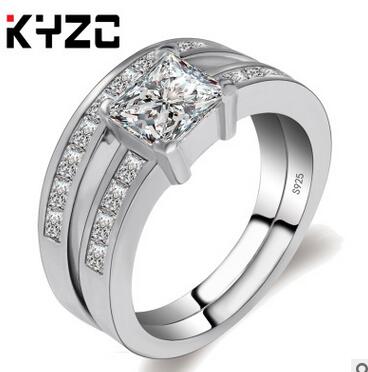 個性排鉆微鑲戒指歐美套戒款式結(jié)婚鉆戒指環(huán)套戒正方鋯石情侶對戒