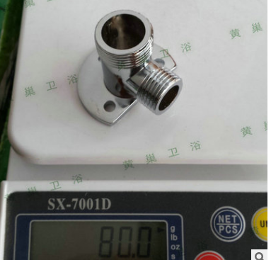水暖廠家直銷(xiāo)鋅合金花灑明裝底座浴缸配件 6分與4分接口