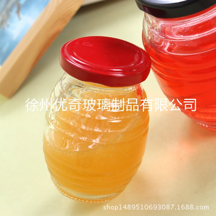 現(xiàn)貨*500ml螺絲蜂蜜瓶 圓蜂蜜瓶 八角蜂蜜瓶 雕花玻璃瓶