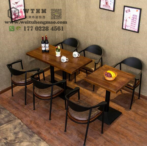 天津實木餐桌椅定做 快餐店桌椅定 天津實木餐桌椅廠家直銷 實木餐桌