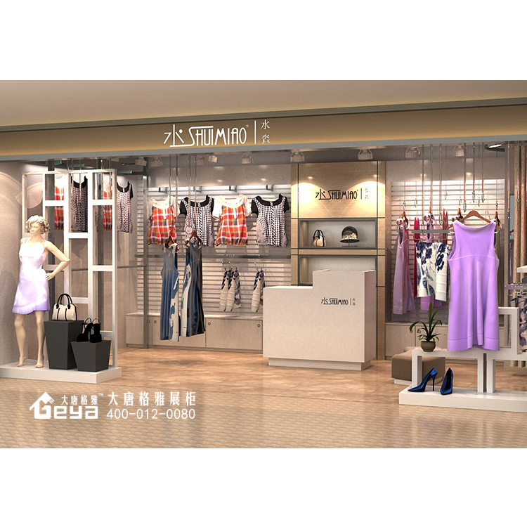 *服裝展示柜 男女服裝精美展架品牌服裝專柜服裝展柜