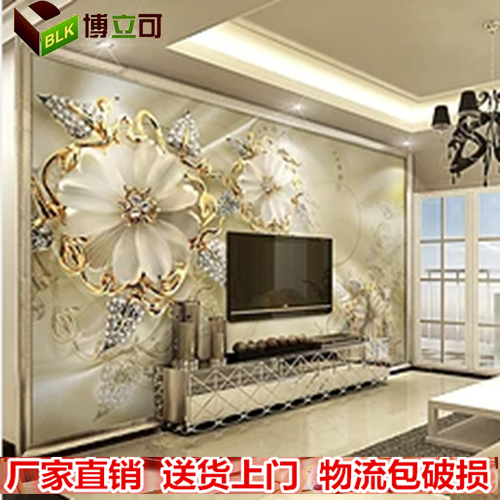 博立可 現(xiàn)代中式 客廳電視背景墻 拋光磚 家和富貴