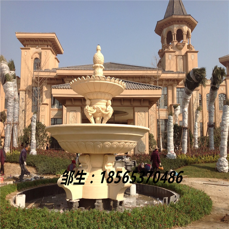 砂巖噴泉_歐式砂巖噴泉流水_城市廣場砂巖噴泉水景裝飾小品擺件