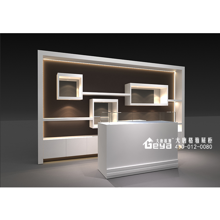 藝術(shù)品展柜-南京藝術(shù)品烤漆柜臺玻璃展示柜-大唐格雅展柜廠