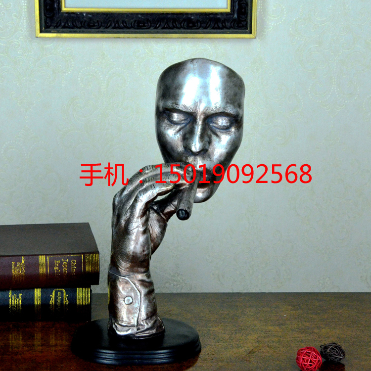 歐式抽煙雕塑 深圳書房玄關(guān)擺設(shè) 深圳家居飾品批發(fā)