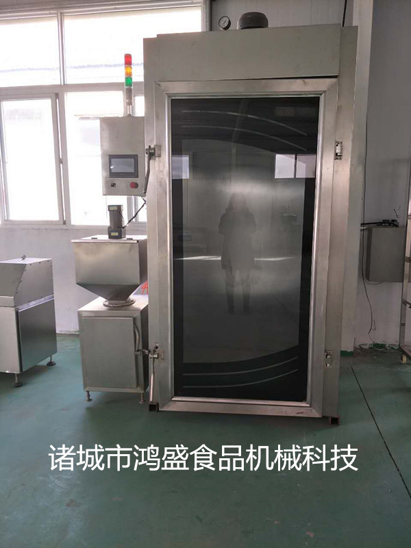 板鴨、燒雞蒸煮、烘烤、煙熏設(shè)備、鴻盛 YX-250自動(dòng)煙熏爐、廠家直銷