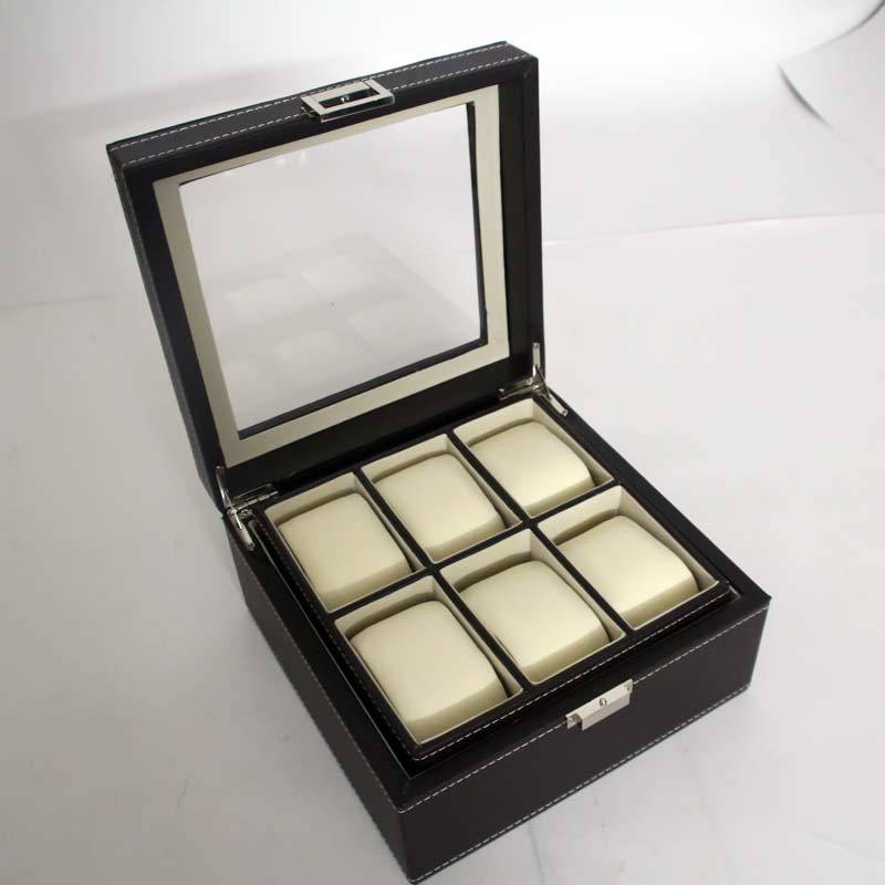 東莞廠家熱銷環(huán)保PU工藝手表盒 休閑情侶鐘表實木盒創(chuàng)意包裝設計