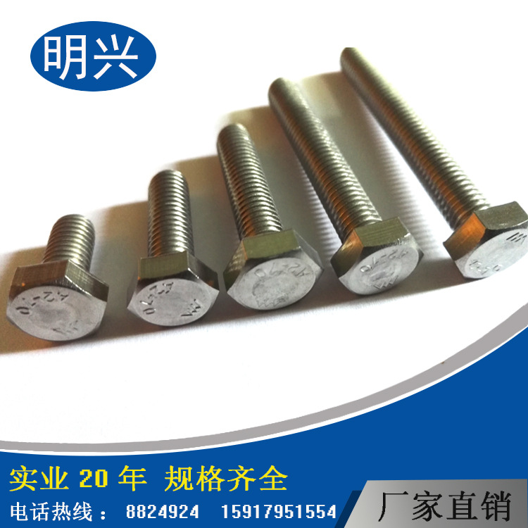 外六角螺栓，304不銹鋼外六角螺絲M6*8~120，外六角螺栓價格，外六角螺絲批發(fā)