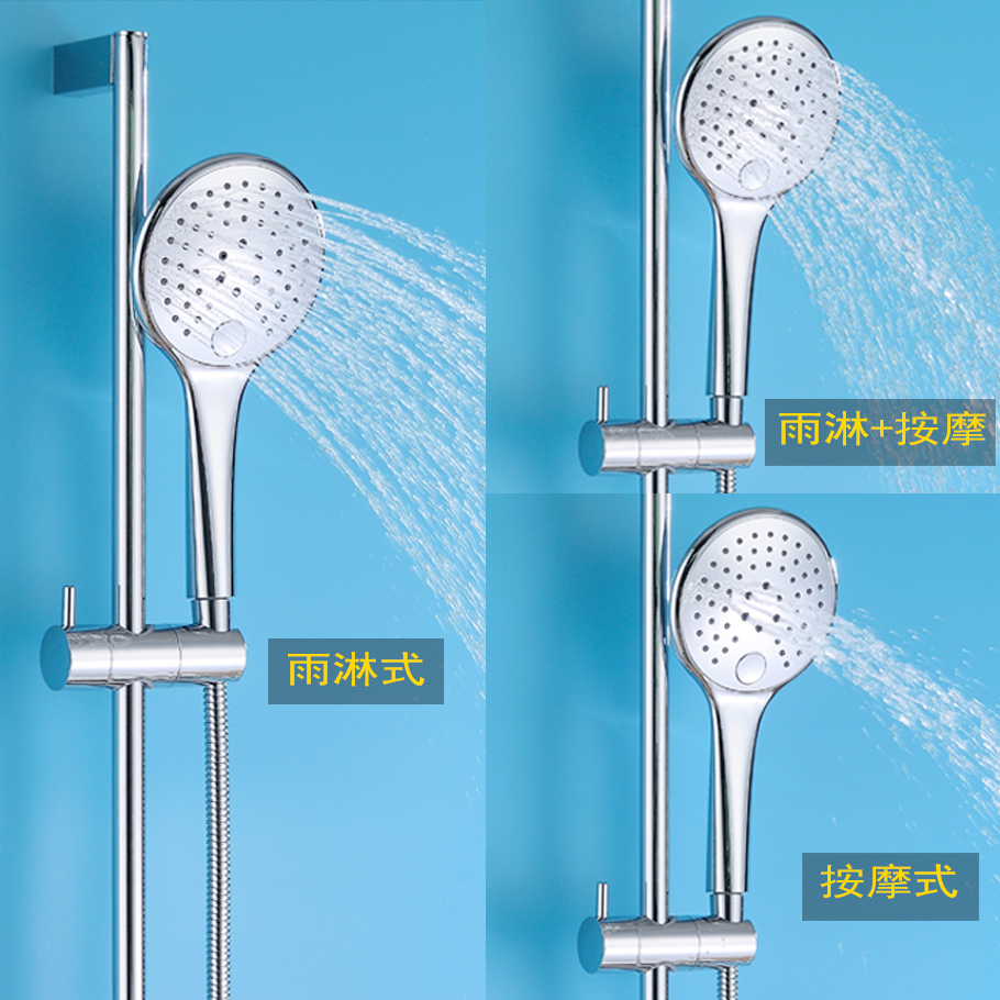 綺美斯花灑全銅淋浴器淋浴花灑套裝明裝混水閥浴室沐浴淋雨花灑噴頭淋浴 綺美斯旋轉(zhuǎn)升降手持花灑淋浴器套裝