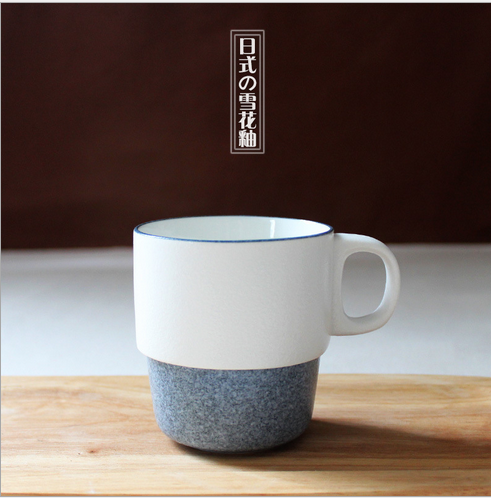 日式雪花釉陶瓷馬克杯雅石咖啡杯素雅簡約奶茶杯隨手杯
