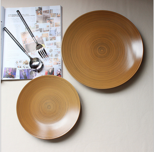 Studio復(fù)古外貿(mào)西餐盤早餐盤個(gè)性設(shè)計(jì)陶瓷盤子8寸盤11寸盤