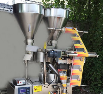 雙料盆三邊封包裝機 汕頭雙料盆三邊封包裝機廠家 雙胞胎料粒包裝