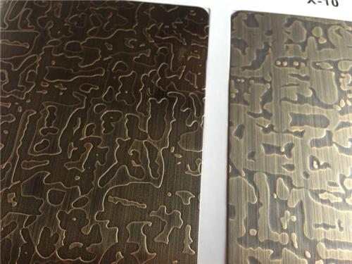 不銹鋼304自由紋青古銅  定制不銹鋼自由紋青古銅