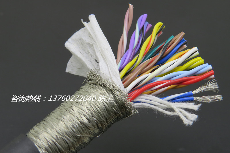 30芯0.2平方TRVSP30*0.2mm2高柔性耐磨拖鏈雙絞屏蔽電纜 30芯拖鏈電纜