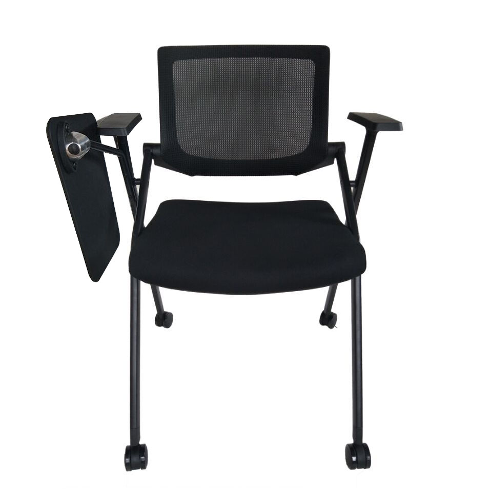 廠家直銷培訓椅子帶寫字板折疊椅網(wǎng)布簡約會議室折疊椅職員辦公學生椅