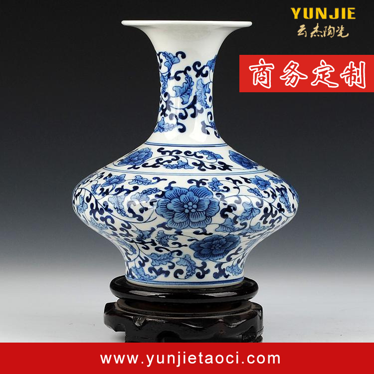 供應(yīng)景德鎮(zhèn)陶瓷花瓶    居家辦公室擺設(shè)大小花瓶送禮品