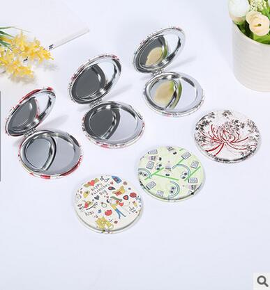 定制小禮物時尚精美小鏡子可折疊便攜隨身金屬化妝鏡