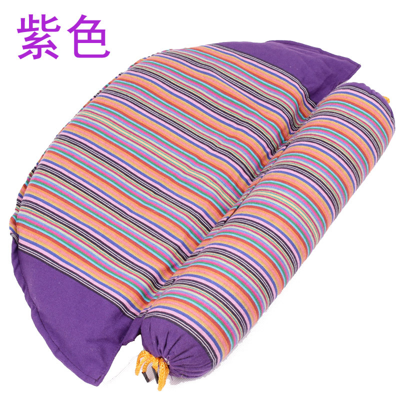 純棉粗布頸椎枕 純棉粗布頸椎枕蕎麥殼保健枕頭