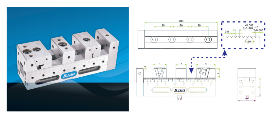 可利索MKH75CNC組合夾治具