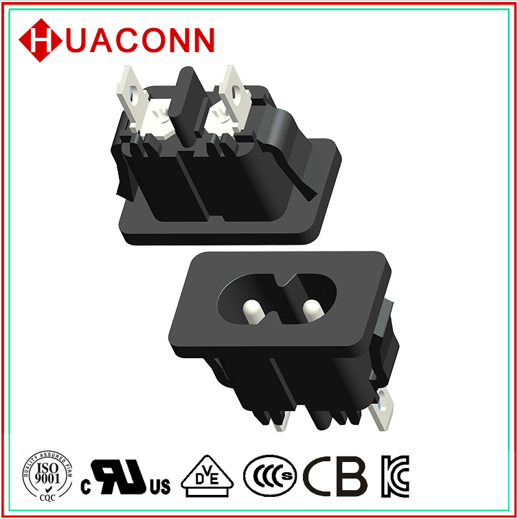 AC插座 8字座  八字插座  INLET SOCKET 器具輸入插座 C8 八字插座VDE UL KC