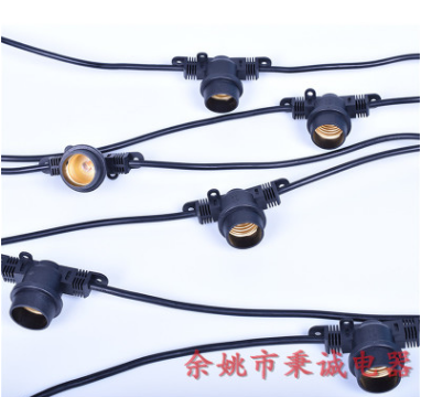 E27燈串線 美規(guī)歐規(guī)燈座燈串線 日本插頭防水燈頭線