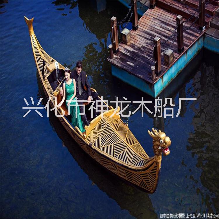 威尼斯貢多拉船 木船 手劃船